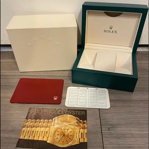 Rolex watch box with book and cardholder
